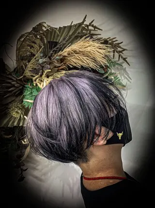 ショート カラー メンズ 🏆ハッシュカット× 髪質改善🏆カイトのヘアスタイル