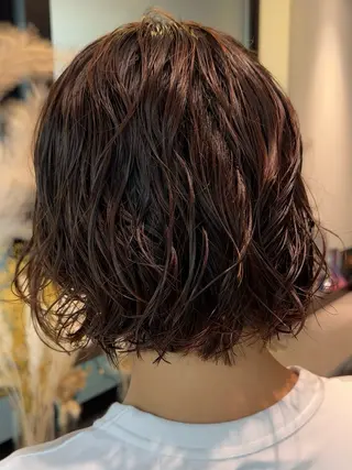 ミディアム パーマ Qin shaire salon 原宿所属・🌿パーマ/ボブ/ レイヤー/Mikiのヘアスタイル