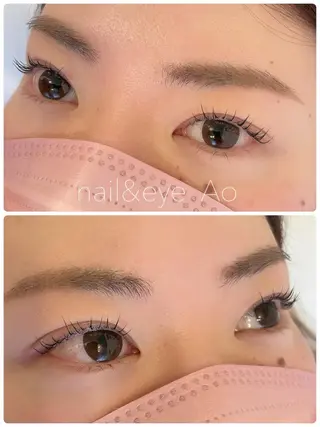 ミディアム カラー パーマ ヘアアレンジ キッズ マツエク・マツパ アイブロウ nail&eye Aoのマツエク・マツパデザイン