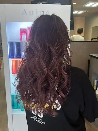 ロング カラー RIENS♡xrea 山本優舞のヘアスタイル