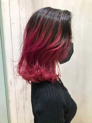 ミディアム ハイライト/ ブリーチ😈小倉😈のヘアスタイル