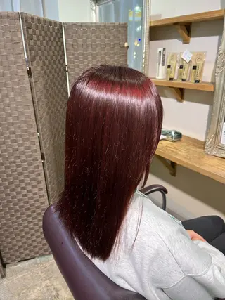 ロング カラー フェザーパーマ🌙 毛流れ yuzukiのヘアスタイル