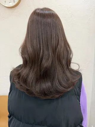 セミロング カラー ヘアアレンジ Aloa透明感ヘア ♡kanami♡のヘアスタイル