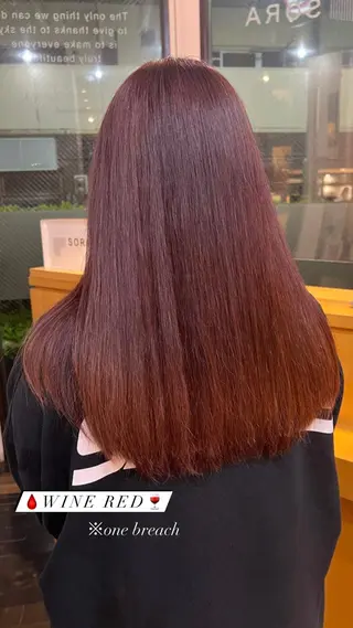 ロング カラー 🍑明石 桃🍑のヘアスタイル