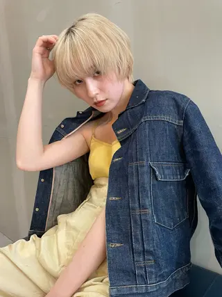 ショート カラー ショート/ボブ専門 宮脇美奈/南船場のヘアスタイル