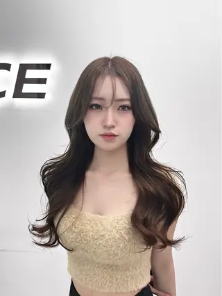 ロング 🤍韓国暗髪 レイヤー🤍きょうのヘアスタイル