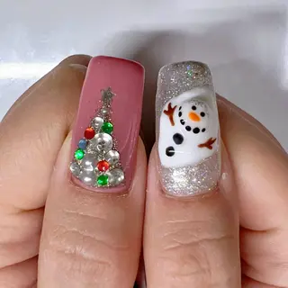 ネイル m.nail/ 🐄💛🧡❤️のネイルデザイン