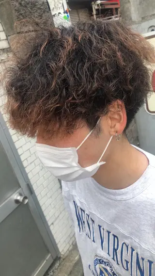 パーマ メンズ デザインカラー🎨 下北沢 / 磯部のヘアスタイル