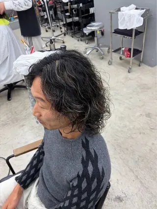 セミロング メンズ メンズ専門サロン wokeのヘアスタイル