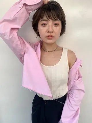 ショート カラー 鈴木 千裕のヘアスタイル