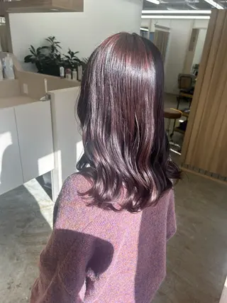 セミロング カラー 韓国ヘア nanahaのヘアスタイル