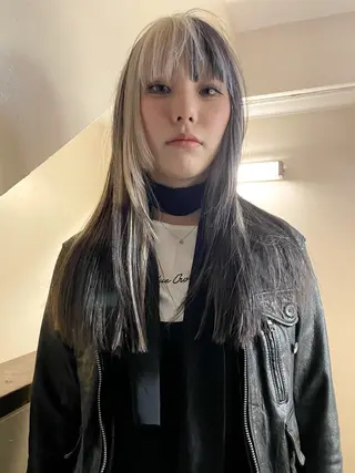 ロング カラー ヘアアレンジ 丸山渉/パーマ エフェクトブリーチのヘアスタイル