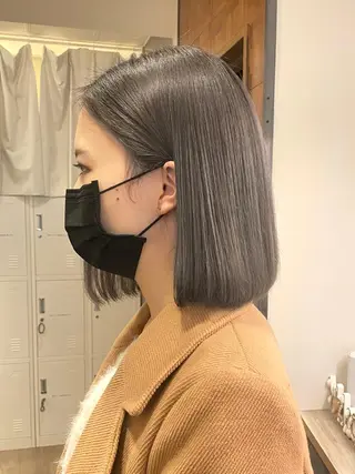 ミディアム カラー ANNA /艶髪/ハイトーンのヘアスタイル