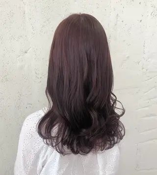 セミロング カラー 透明感カラー🎀／ マツエクのヘアスタイル