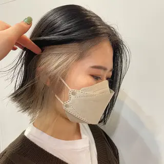 ショート カラー ヘアアレンジ 🎀ダブルカラーレイ ヤーyuuri🎀のヘアスタイル