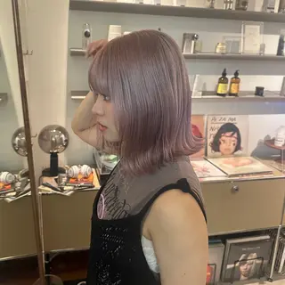 ミディアム カヨコ/ハイトーン /透明感カラーのヘアスタイル