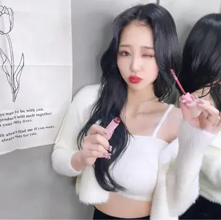 ロング カラー ブリーチなし透明感カ ラー×韓国ヘア♡ヒデのヘアスタイル