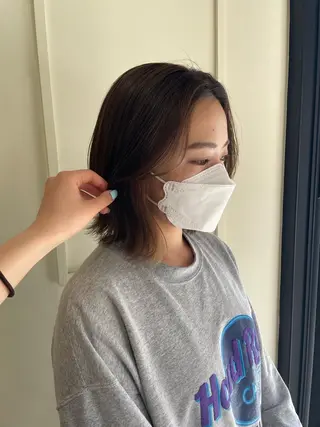 ミディアム カラー ナガミネアリサ/ 学芸大学/海外ヘアのヘアスタイル