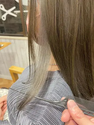 ミディアム 髪質改善&艶カラー Zina💋池袋のヘアスタイル