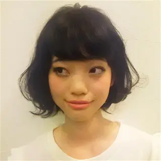 ミディアム パーマ HBLディプロマ所有 AZUSAのマツエク・マツパデザイン