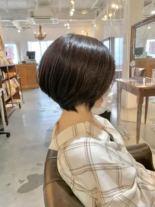 ショート やりすぎないパーマ ニュアンスパーマのヘアスタイル