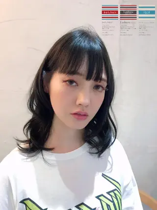 ミディアム カラー パーマ ヘアアレンジ メンズ キッズ ネイル マツエク・マツパ Lauburu渋谷 officialのヘアスタイル