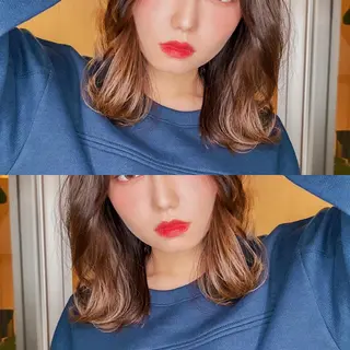 ロング カラー ヘアアレンジ 美容室sand 横浜のヘアスタイル