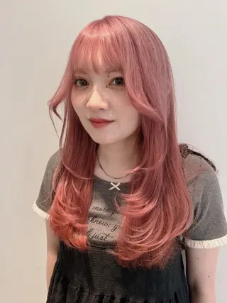 セミロング カラー 笠原 健人のヘアスタイル