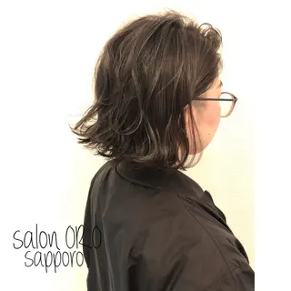 ミディアム カラー 平川 友希子のヘアスタイル