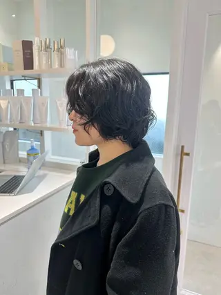 ショート カラー パーマ お洒落パーマ/ 艶カラー/michiのヘアスタイル