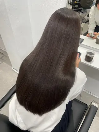 ロング カラー 韓国風/レイヤー/ 長谷七海のヘアスタイル