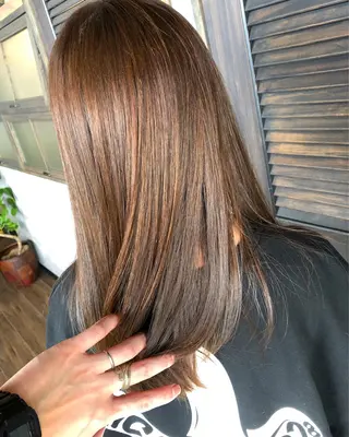 セミロング 個室型美容室san 都賀店のヘアスタイル