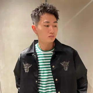 ショート パーマ メンズ 🌈圧倒的デザイン パーマ　関和希のヘアスタイル