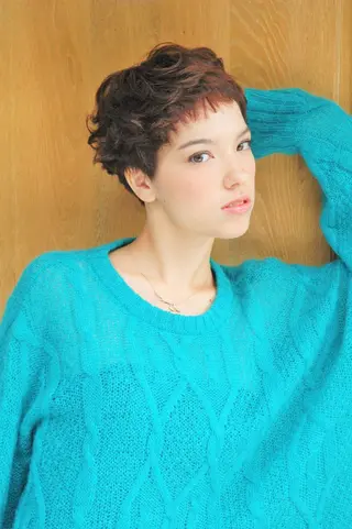 ショート カラー パーマ 公庄　グジョウ 　隆　　タカシのヘアスタイル