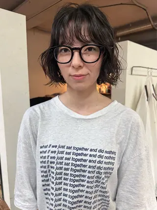 ショート パーマ 森貴裕/ベージュ/ パーマ/オリーブのヘアスタイル