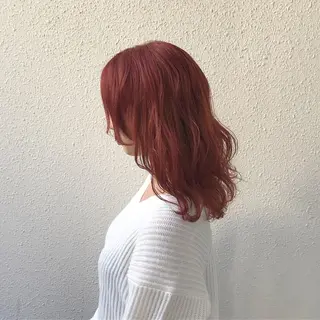 セミロング カラー インナーカラー/天神 ブリーチ/吉田のヘアスタイル