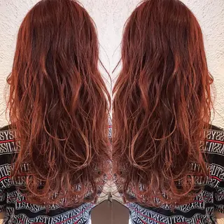 ロング カラー シールエクステ⭐️ オオミタクヤのヘアスタイル