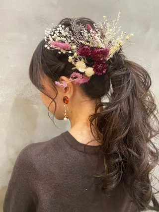 ロング まつパ・ヘアセット ♡Chinami♡のマツエク・マツパデザイン