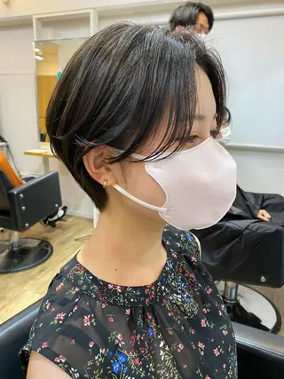 ショート カラー lab.by ioe中崎店所属・中北篤志 ショートボブのヘアスタイル
