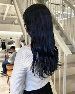 ロング カラー 林 千聖のヘアスタイル