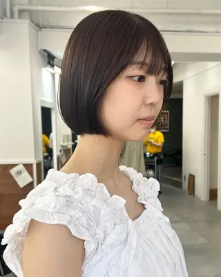 ミディアム カラー ボブ/透明感カラー /サナ🌼のヘアスタイル