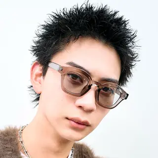 ショート パーマ メンズ 艶カラー/似合わせ カット/遼祐💫のヘアスタイル