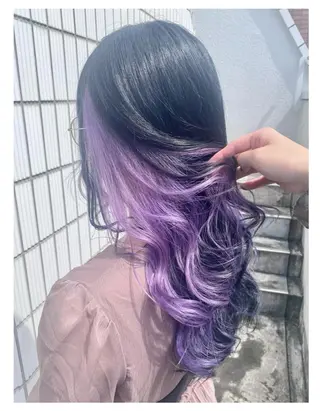 セミロング カラー GARU-ガル-所属・TSUNO🦖 派手髪/オタク美容師のヘアスタイル