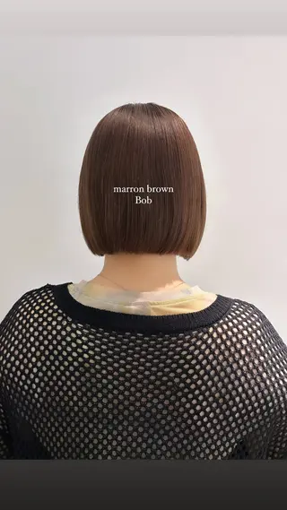 セミロング カラー 顔周りレイヤー 🎀マリノのヘアスタイル