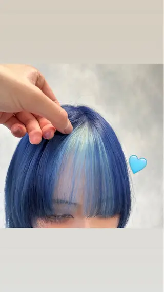 ミディアム カラー レイヤーブリーチ特化 ホワイト専門/岸のヘアスタイル