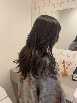 ロング カラー カットモデル/ ハイトーン/ゆうあのヘアスタイル