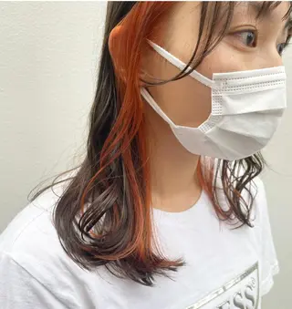 ミディアム カラー 透明感・艶カラー/ 坂田友梨奈のヘアスタイル