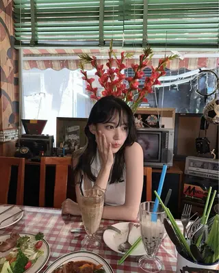 ロング カラー パーマ ヘアアレンジ メンズ キッズ 上品＆韓国風 🥀海心🥀のヘアスタイル