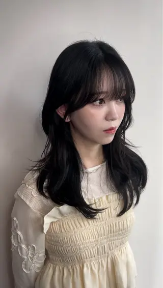 セミロング 日韓レイヤー🇰🇷 艶カラー/ナカネのヘアスタイル