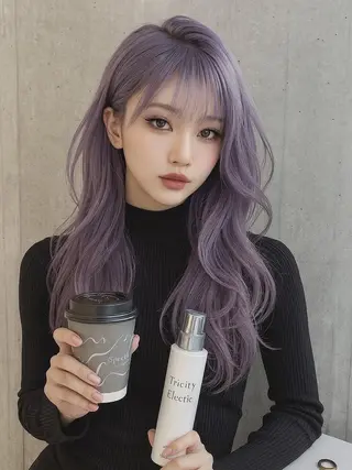 ロング カラー EARTH川越/オー ナー/阿部建のヘアスタイル